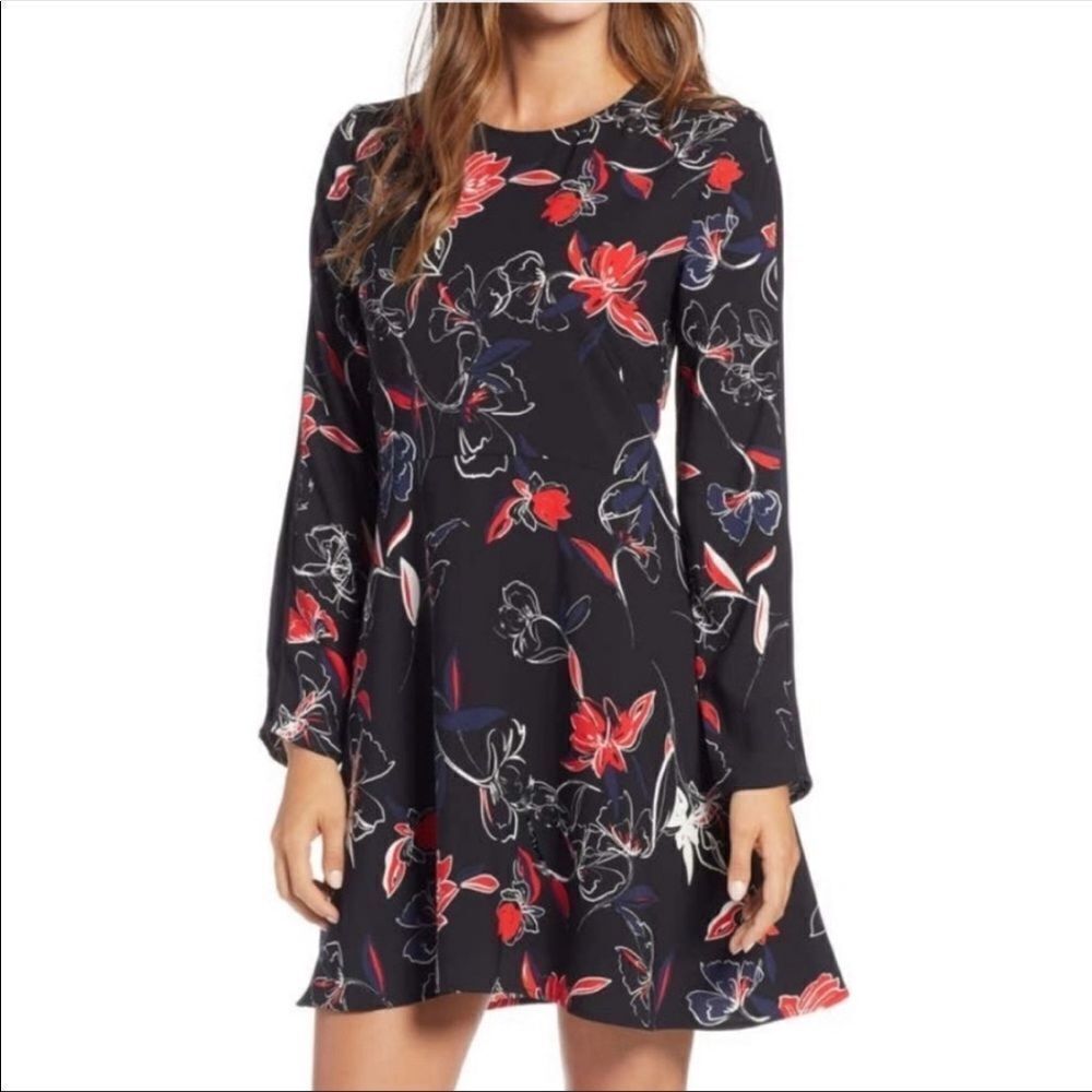 ✨ Halogen Women's Marybeth Long Sleeve Floral Shift✨